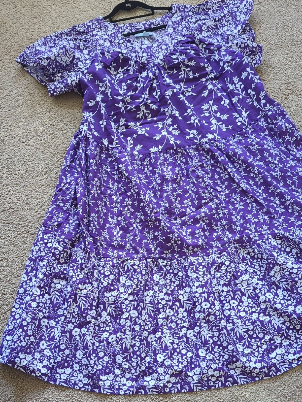Only Necessities Purple Ladies Floral Dress/Mumu Size 1X 22/24 - Picture 6 of 12
